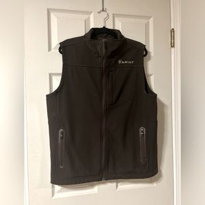 ARIAT MENS 3 POCKET BROWN VEST SOFTSHELL JACKET